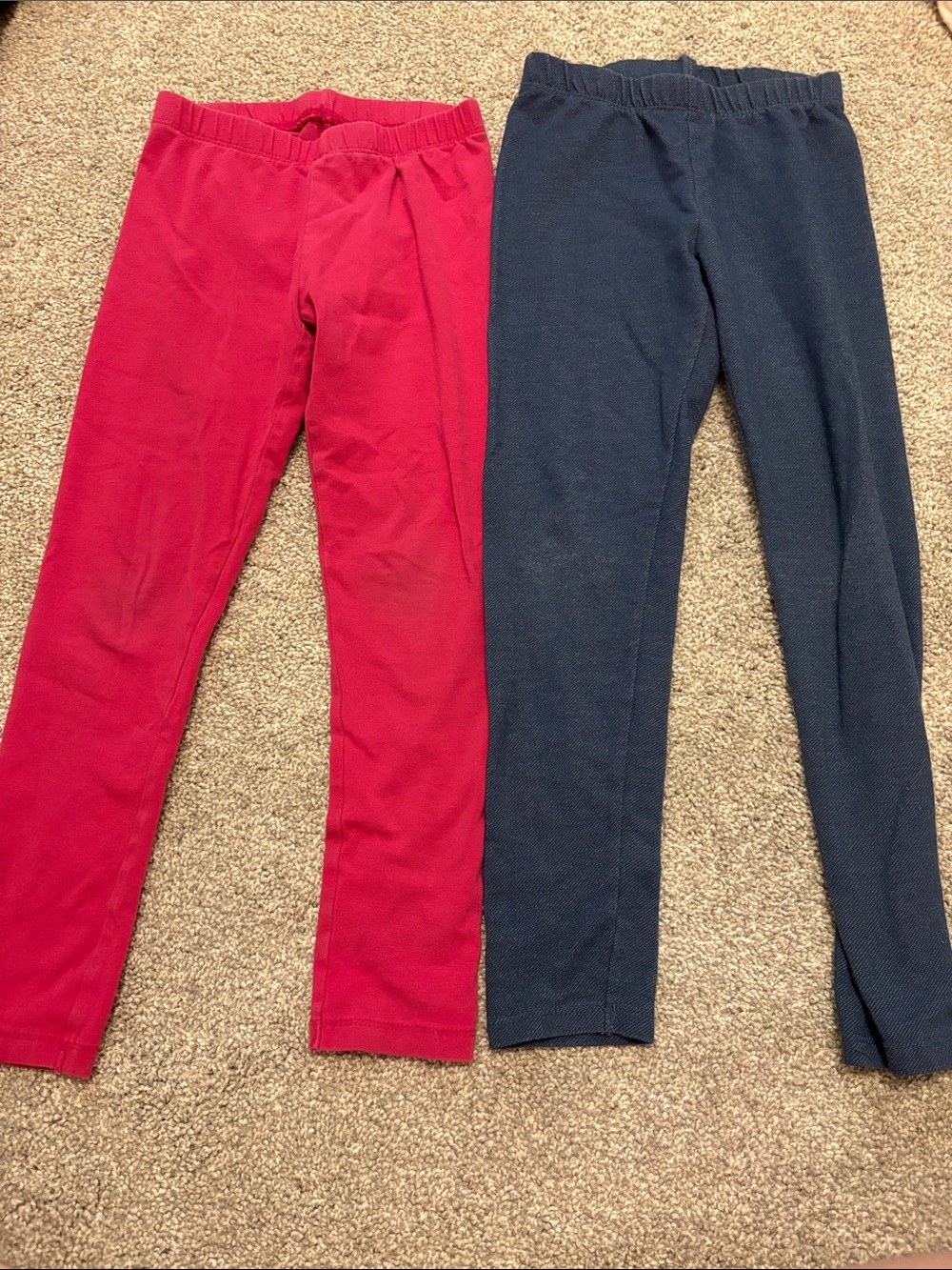 Jumping Beans girls Stretch Pull-On Leggings pink and blue 6